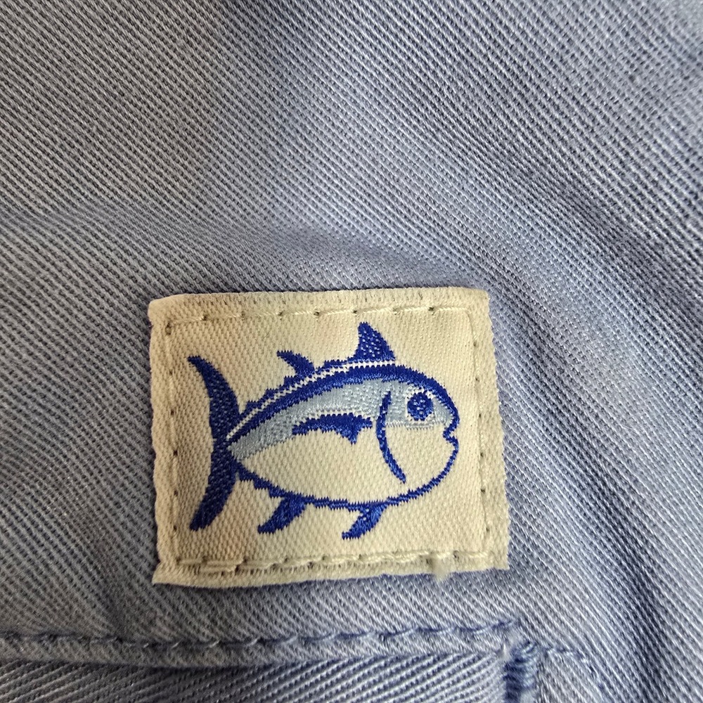 Southern Tide Mens Light Blue Flat Front Chino Shorts Size 38 Stretch Cotton